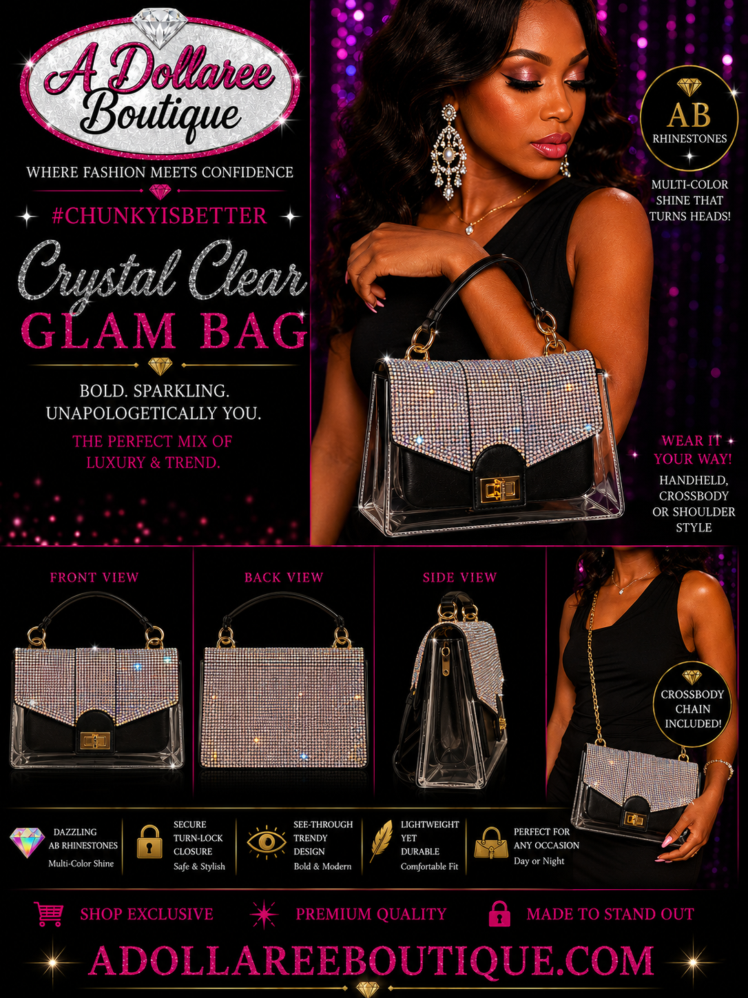 Crystal Clear Glam Bag