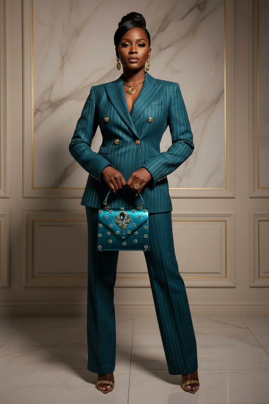 Crystal Teal Luxe Handbag