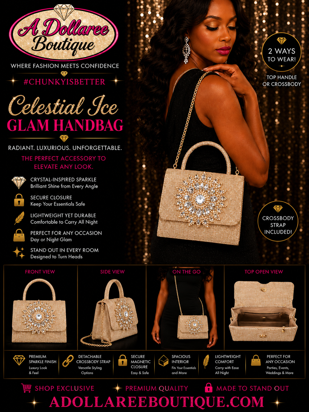 Celestial Ice Glam Handbag