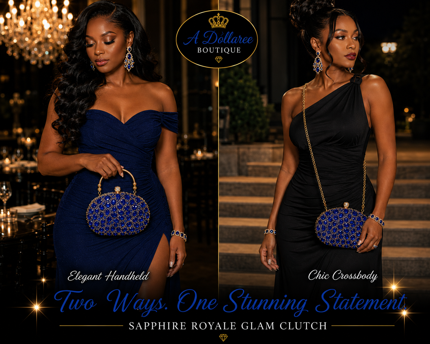 Sapphire Royale Glam Clutch