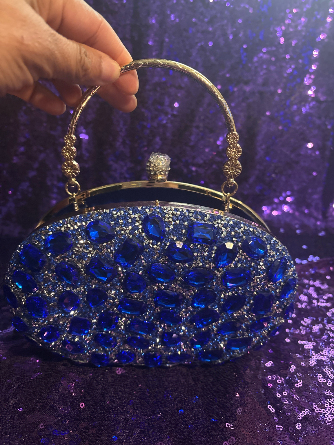 Sapphire Royale Glam Clutch