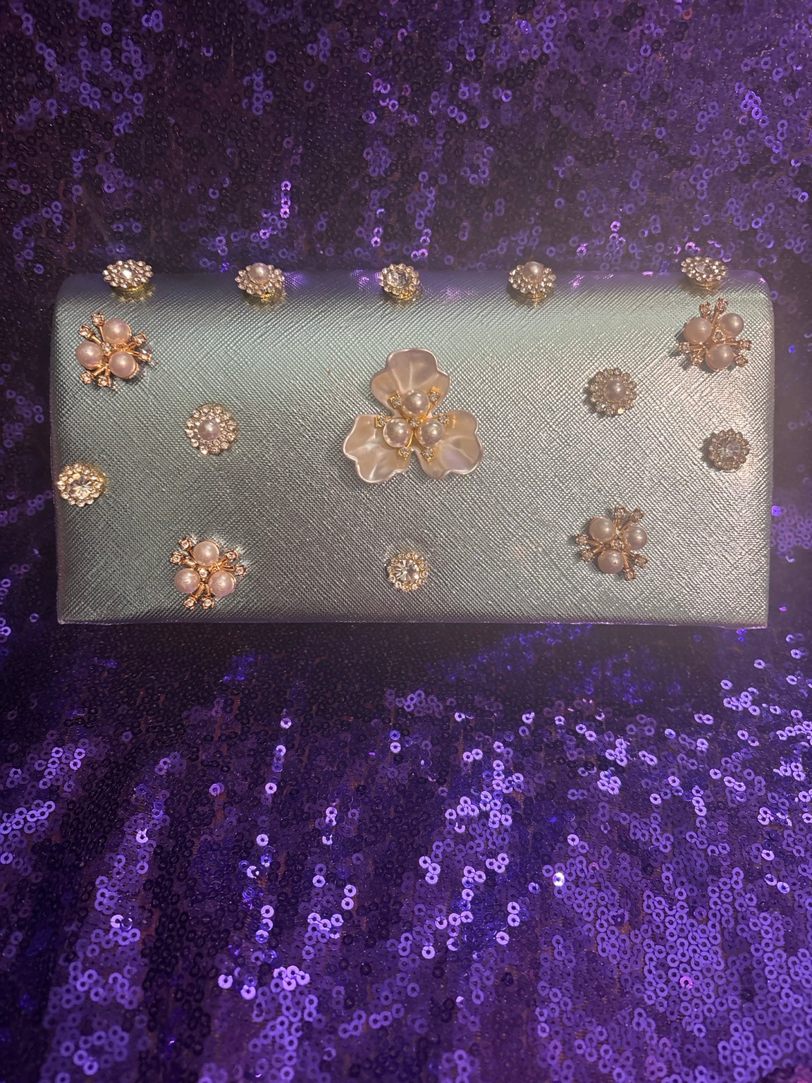 Pearl Blossom Luxe Clutch