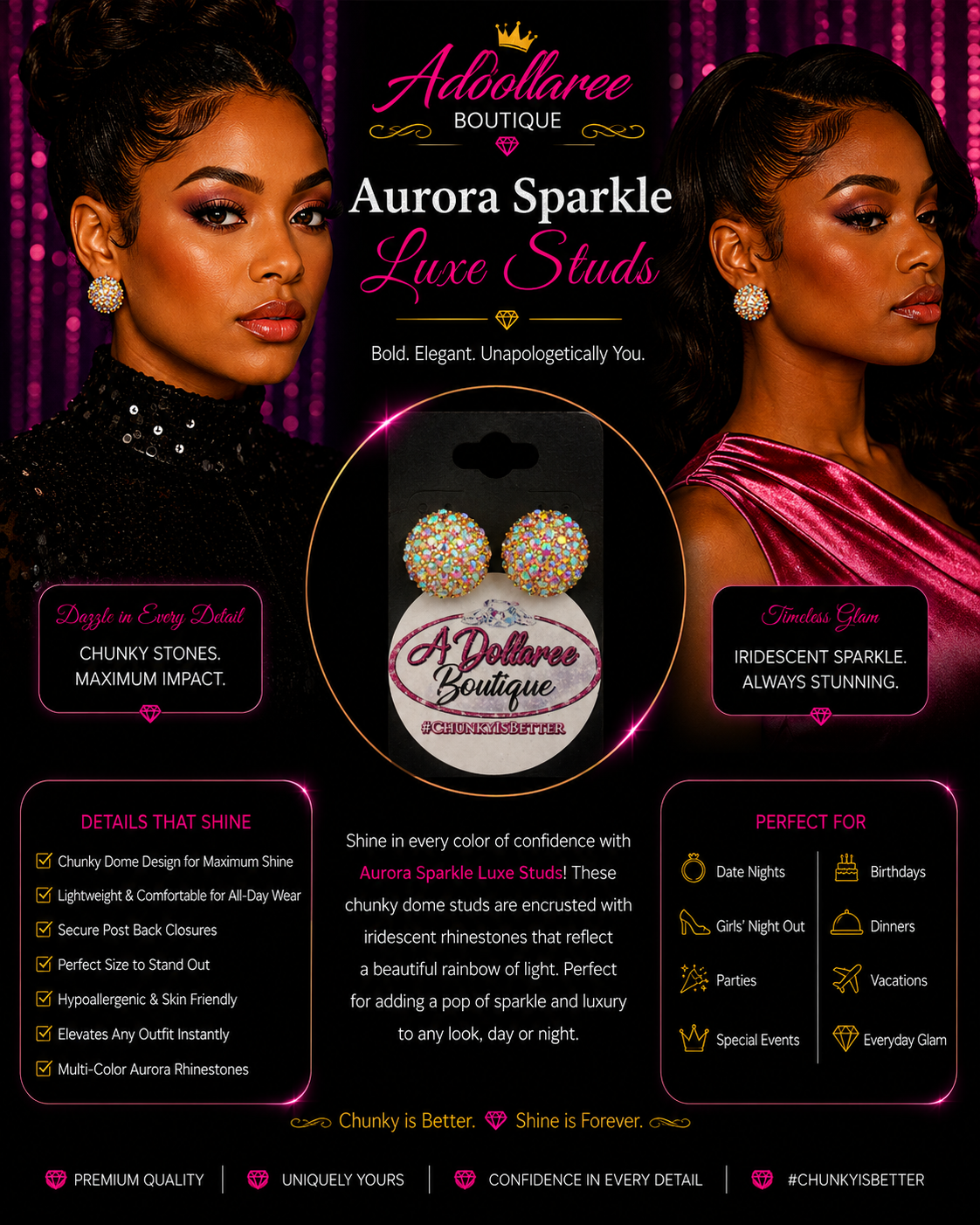 Aurora Sparkle Luxe Studs