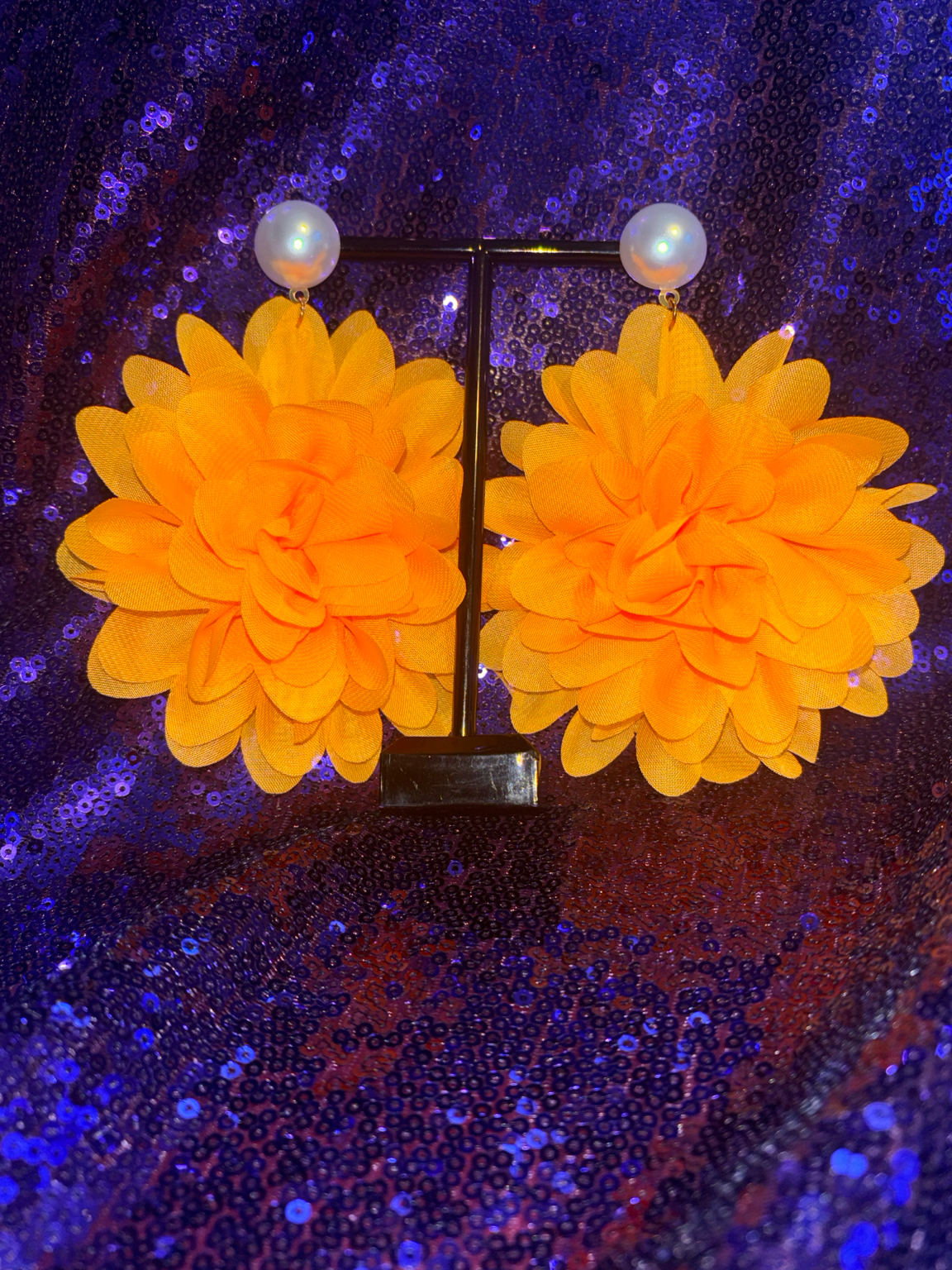 Golden Bloom Statement Earrings