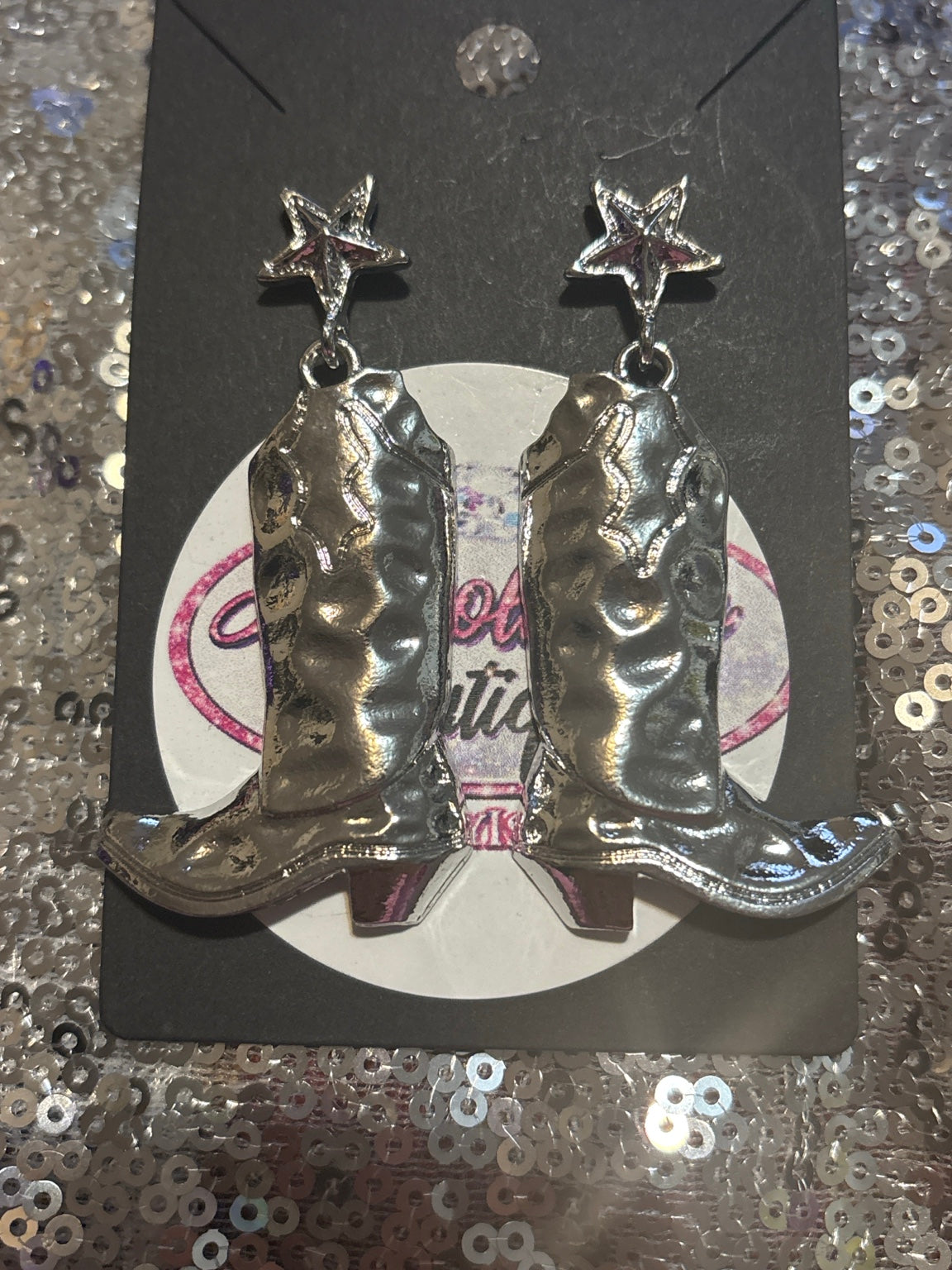 Star Struck Cowgirl Boot Earrings