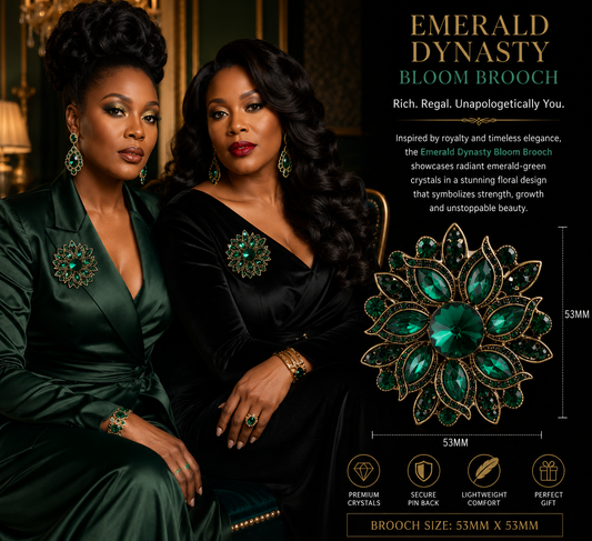 Emerald Dynasty Bloom Brooch