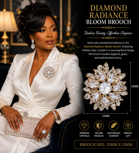 Diamond Radiance Bloom Brooch