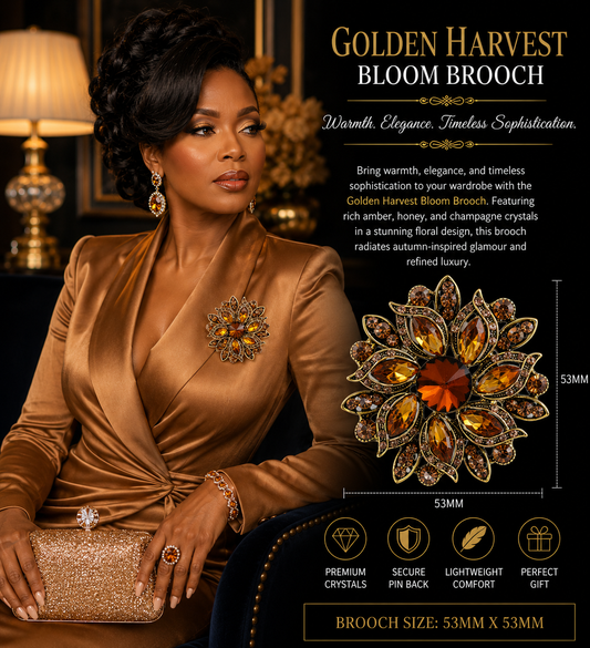 Golden Harvest Bloom Brooch