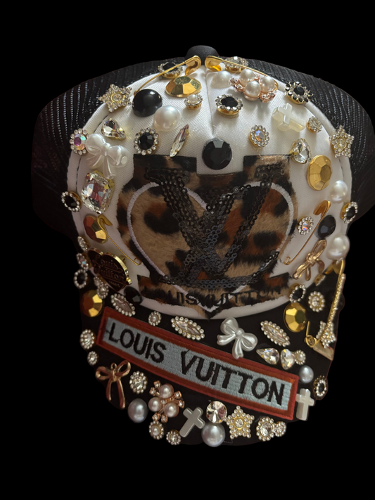 Leopard Luxe “V” Drip Statement Cap