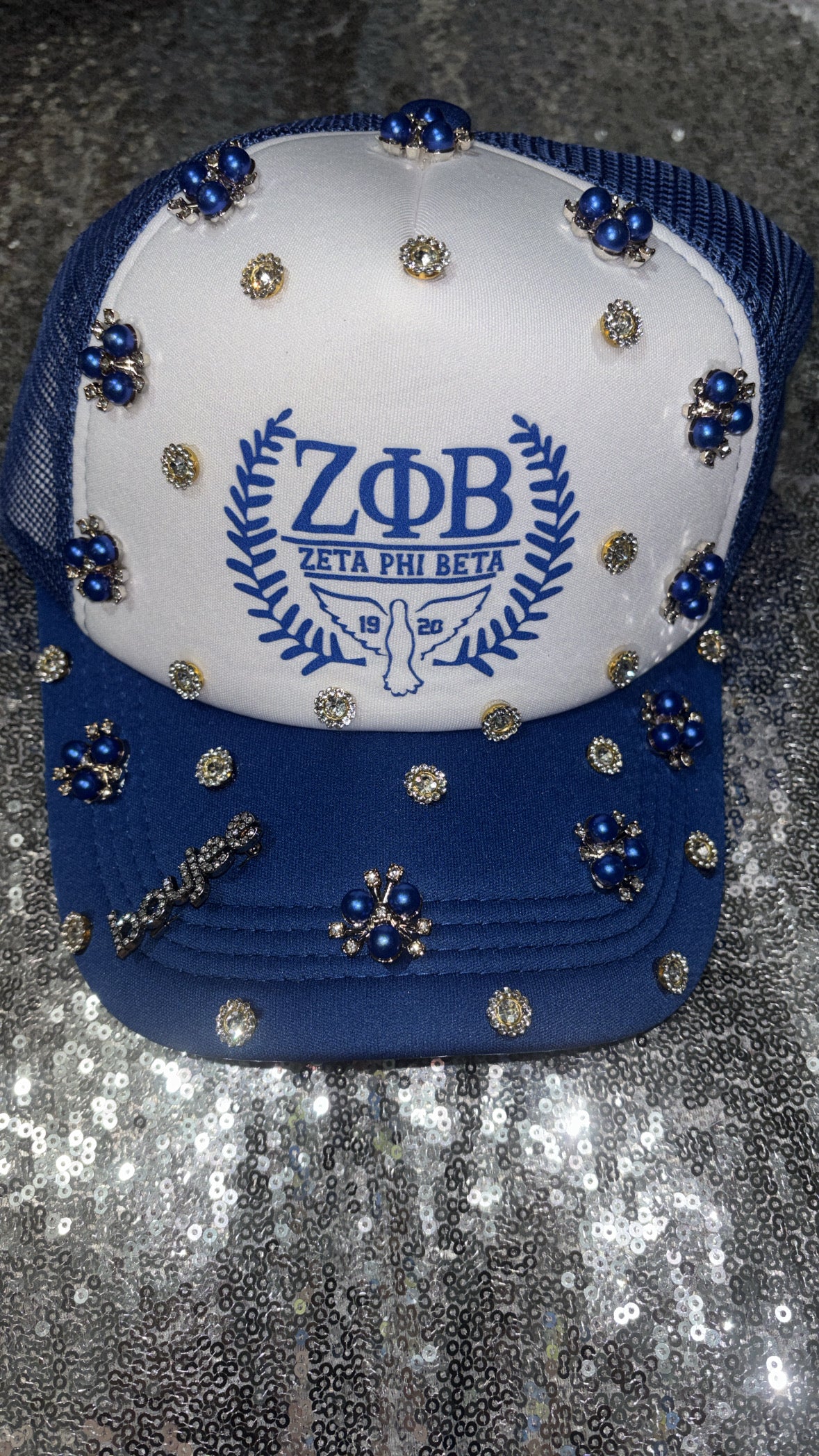 Royal Radiance Pearl Statement Cap