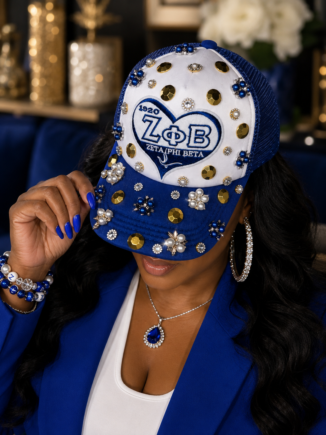 Royal Legacy Jeweled Statement Cap