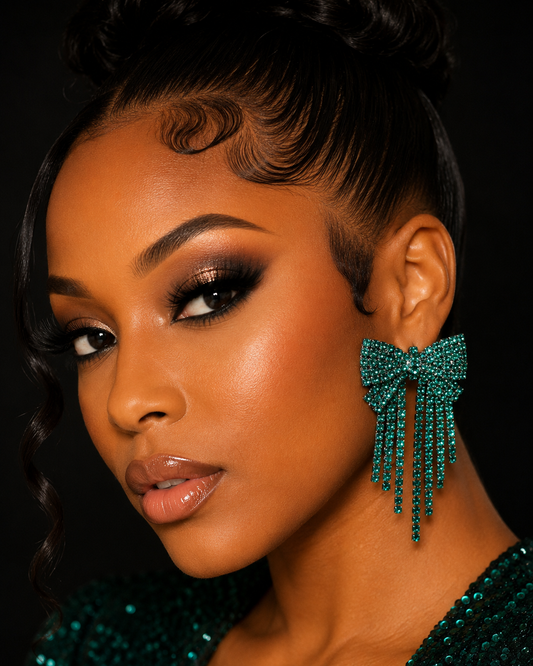 Tropical Tide Bow Fringe Earrings