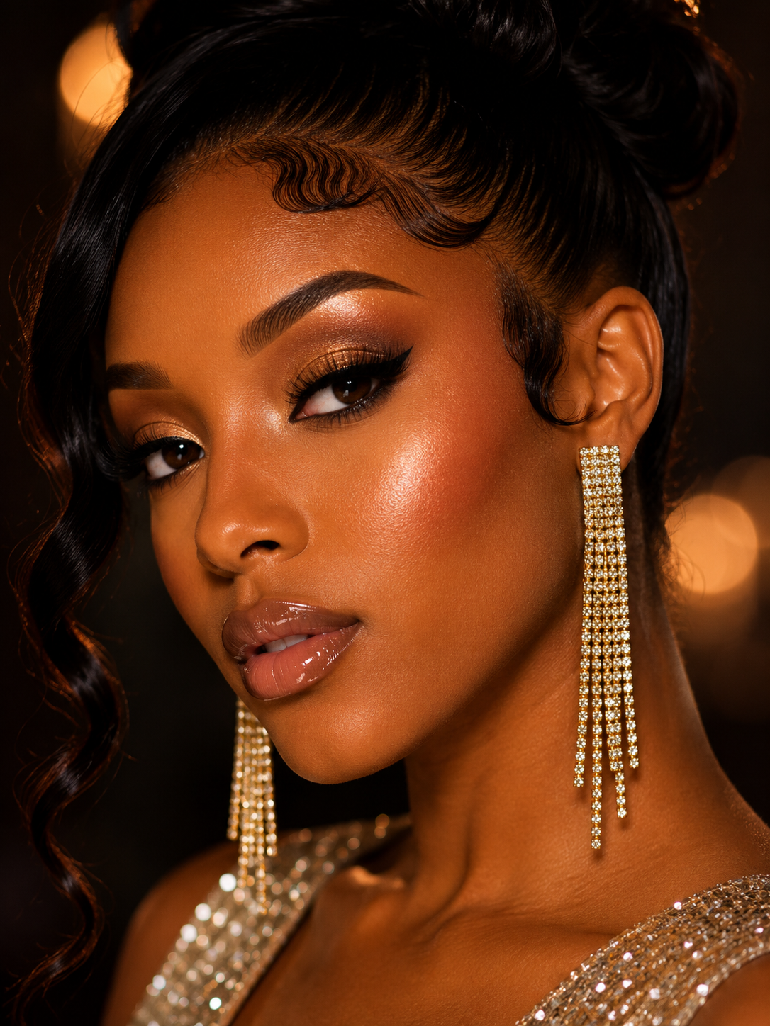 Golden Goddess Tassel Earrings