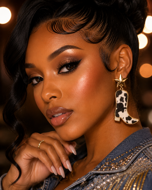 Wild West Glam Boot Earrings