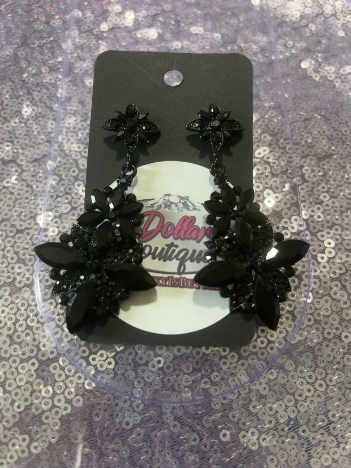 Midnight Bloom Statement Earrings