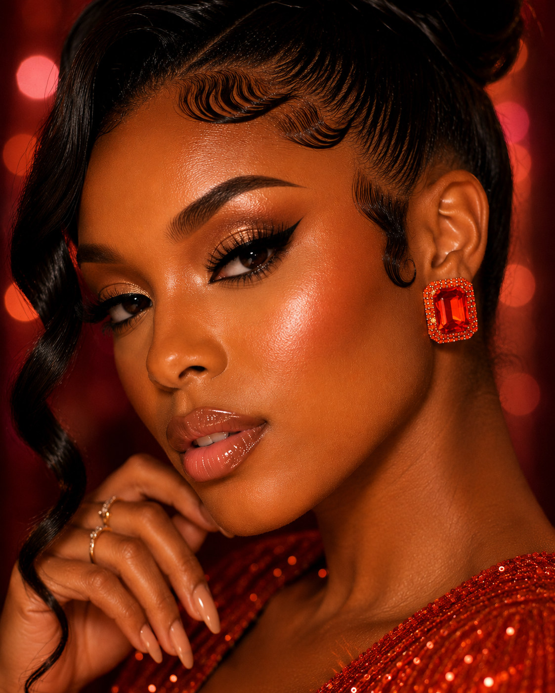 Sunset Ember Luxe Studs