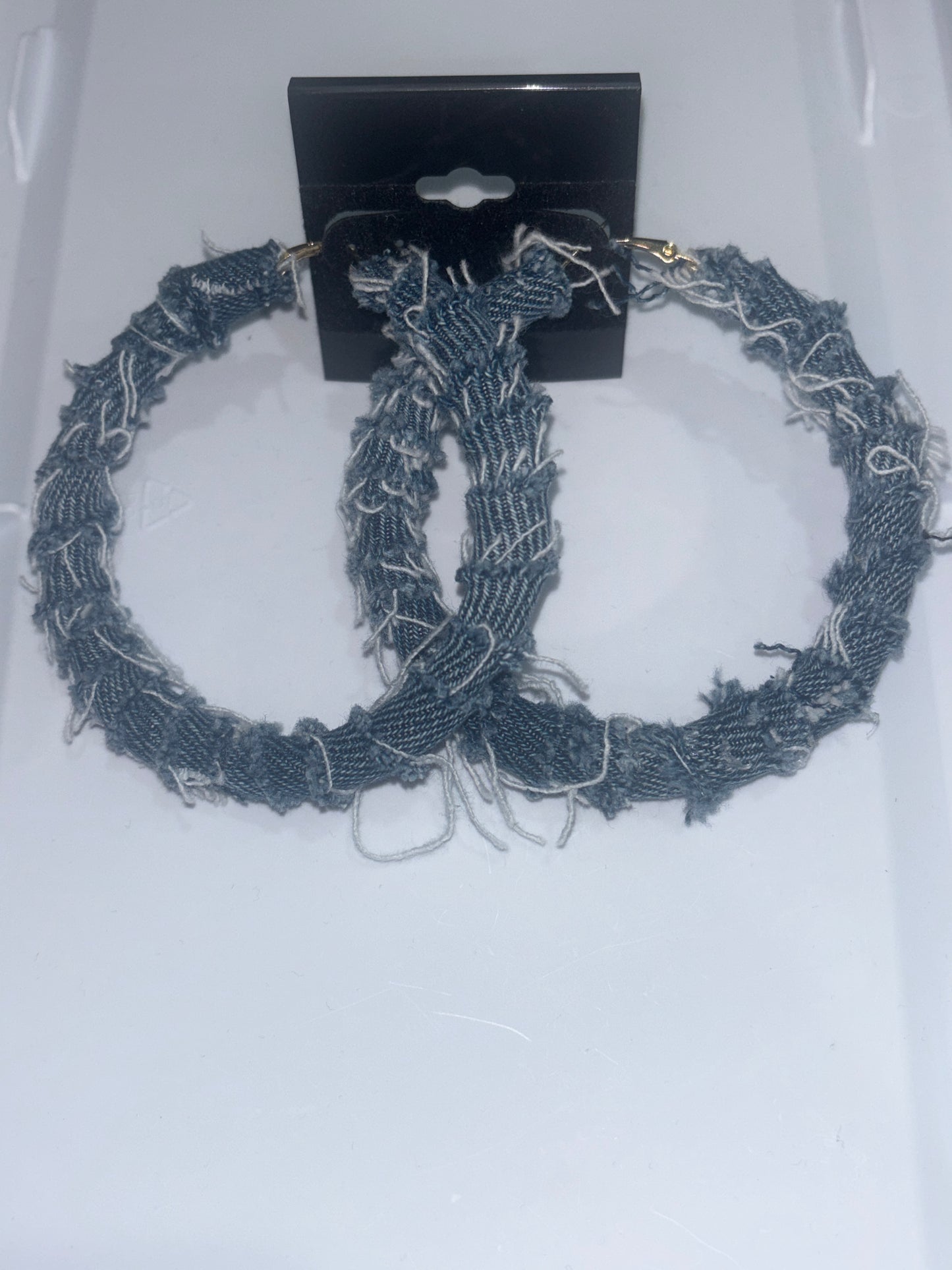 Unapologetically Denim Oversized Hoops