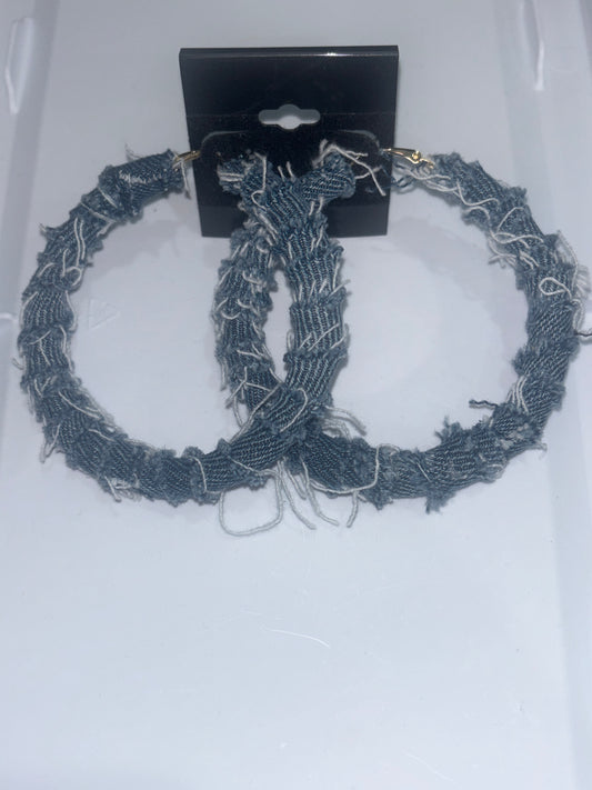 Unapologetically Denim Oversized Hoops