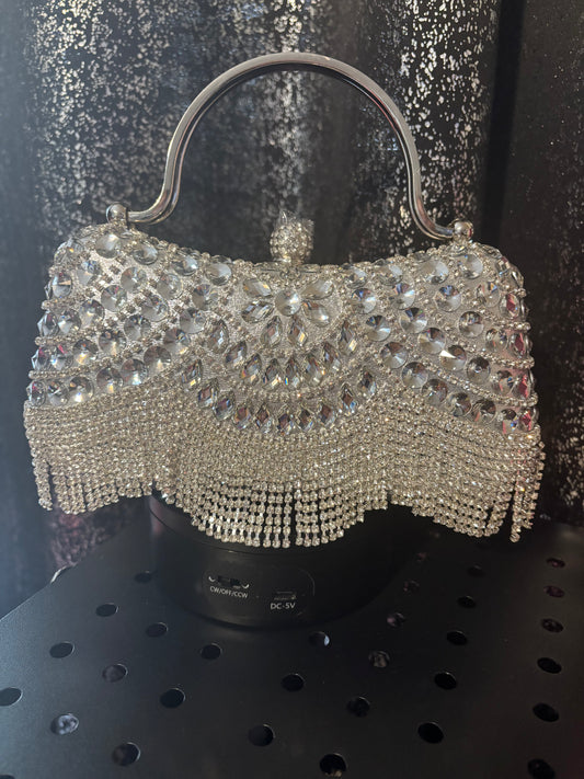 The Silver Sovereign Fringe Clutch