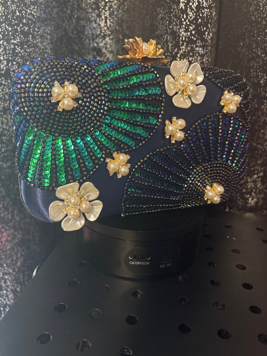 The Midnight Garden Pearl Clutch