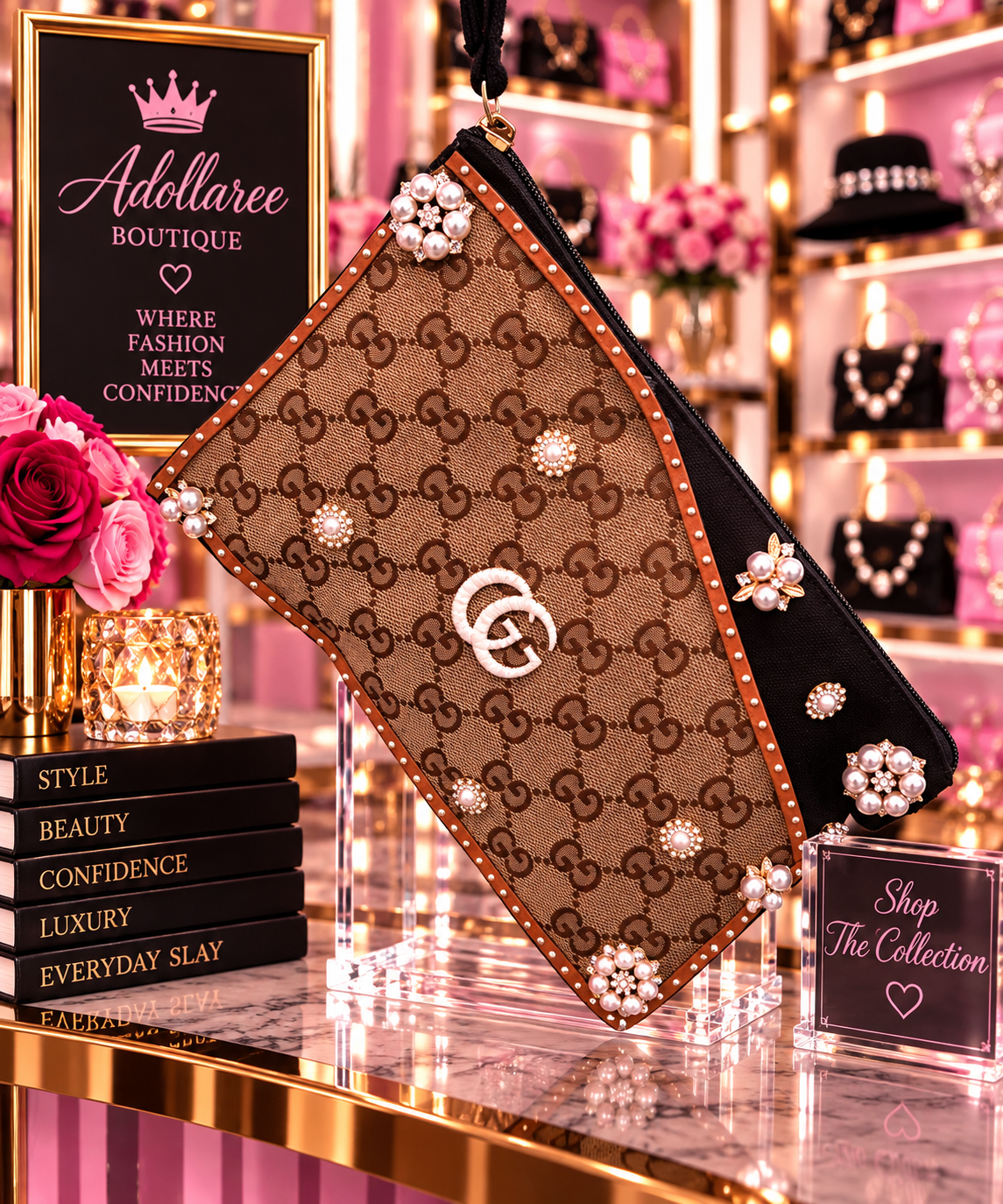 The Heiress Pearl Luxe Wristlet