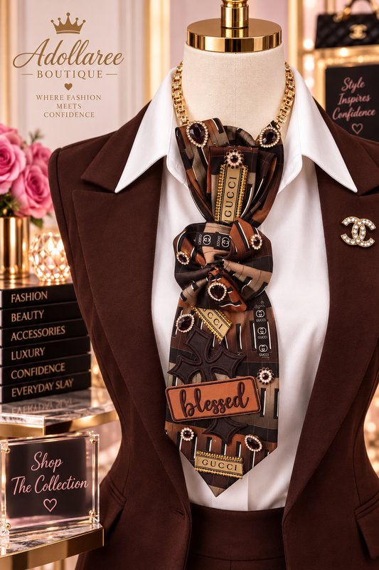 Blessed Brown Luxe Statement Tie