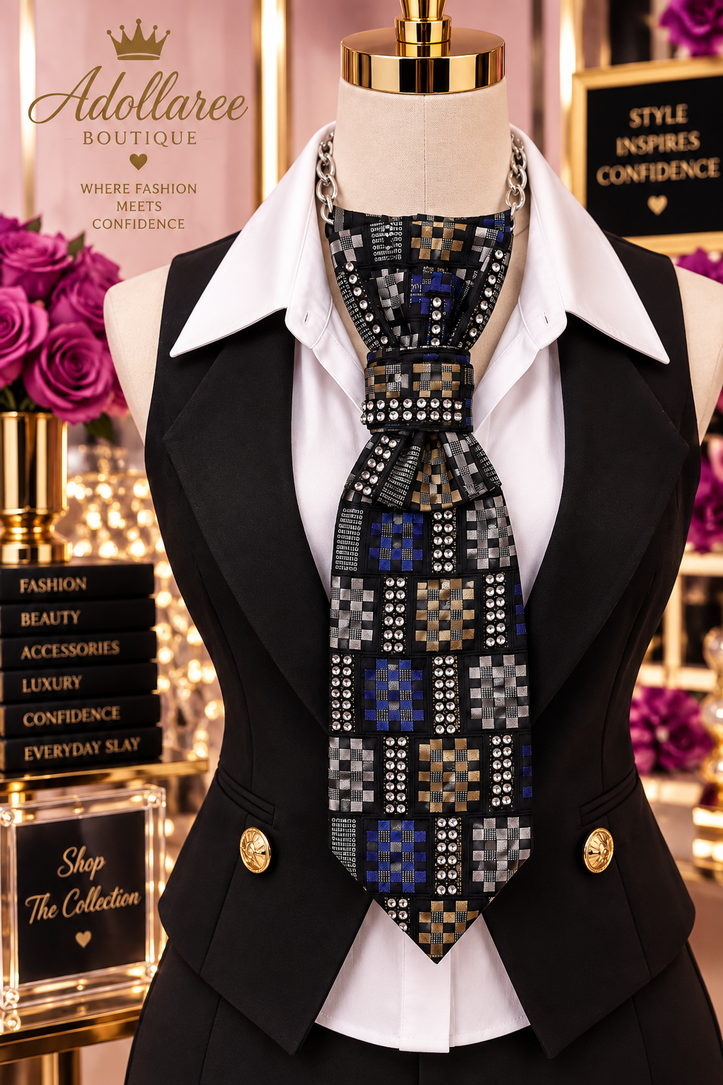 The Midnight Mosaic Luxe Tie