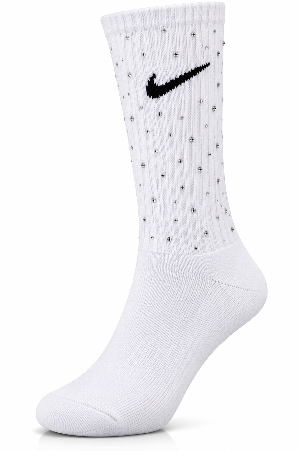 White Crystal Statement Sock