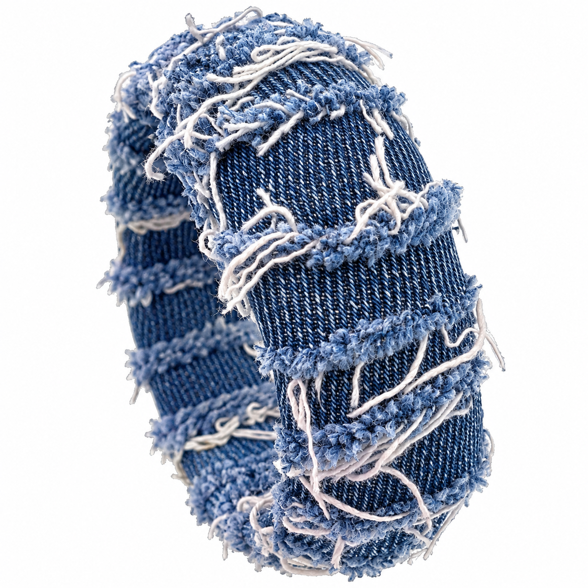 Distressed Indigo Denim Bracelet