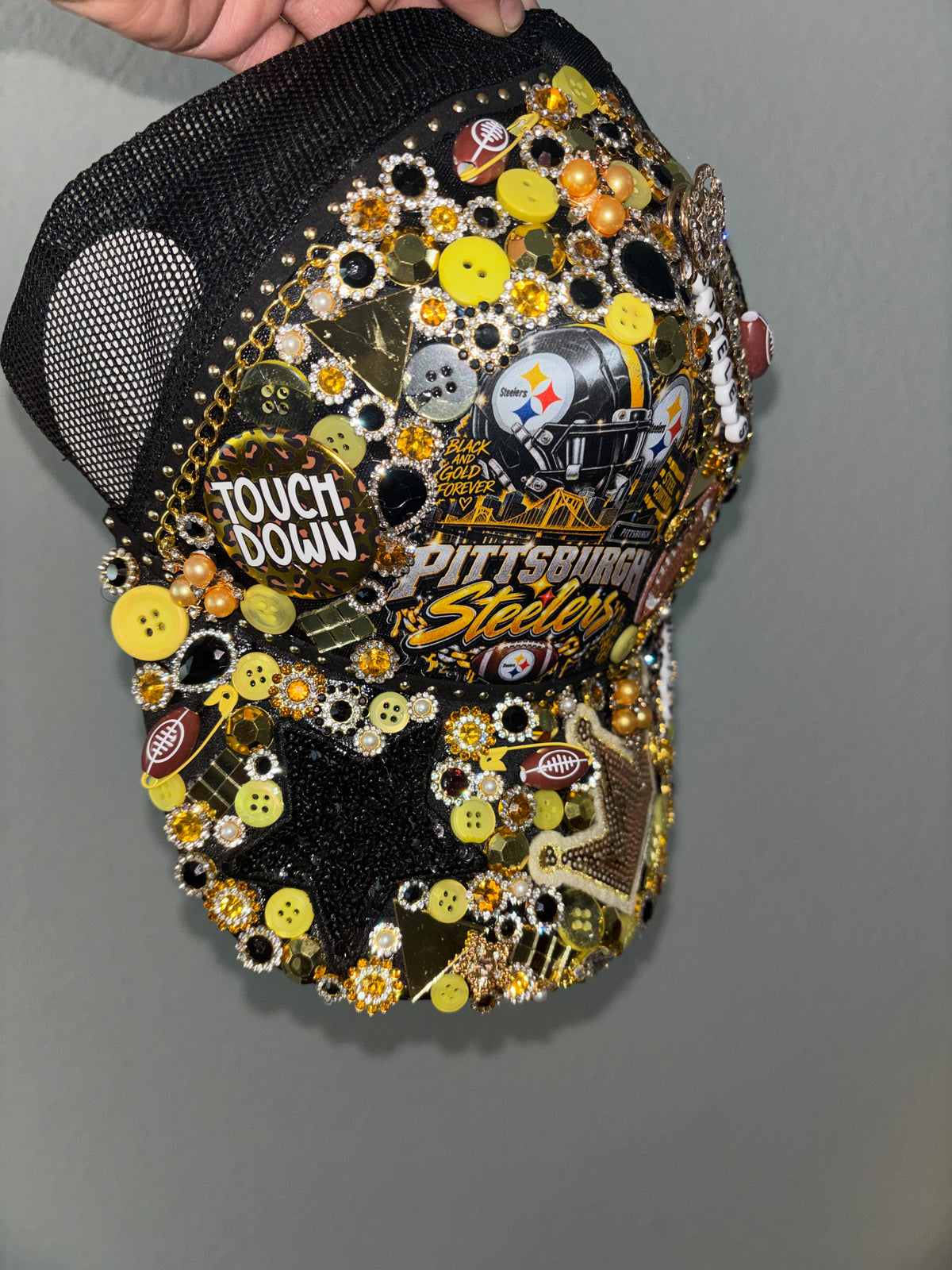 Steel City Royalty — Pittsburgh Steelers Glam Trucker Hat