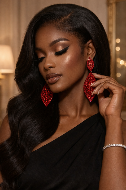 ❤️ THE RUBY DIVA CLIP-ON DROP EARRINGS