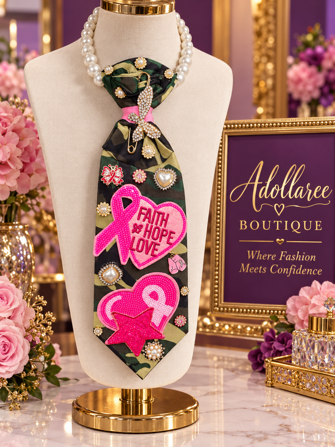 Wrapped in Hope — Faith, Hope & Love Camo Statement Tie