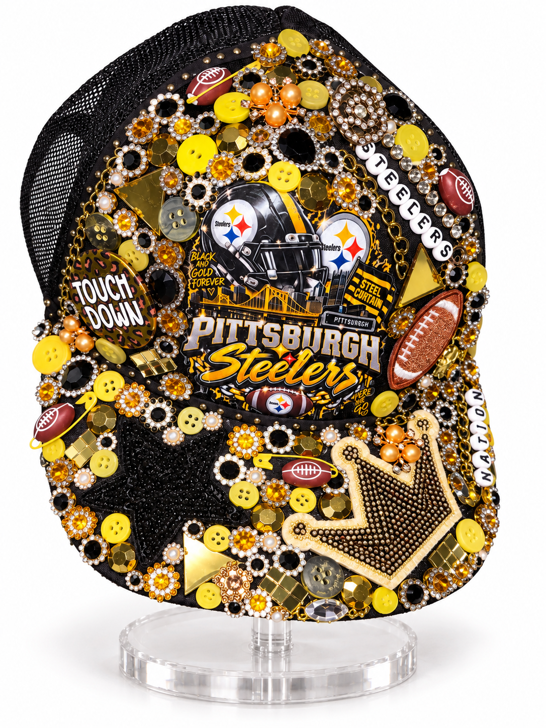 Steel City Royalty — Pittsburgh Steelers Glam Trucker Hat