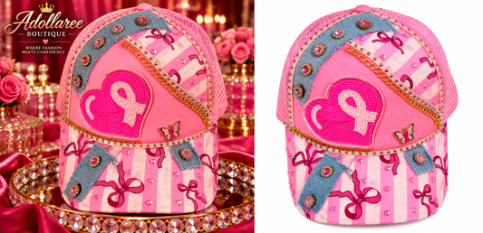 Pink Ribbon & Denim Hope Statement Trucker Hat