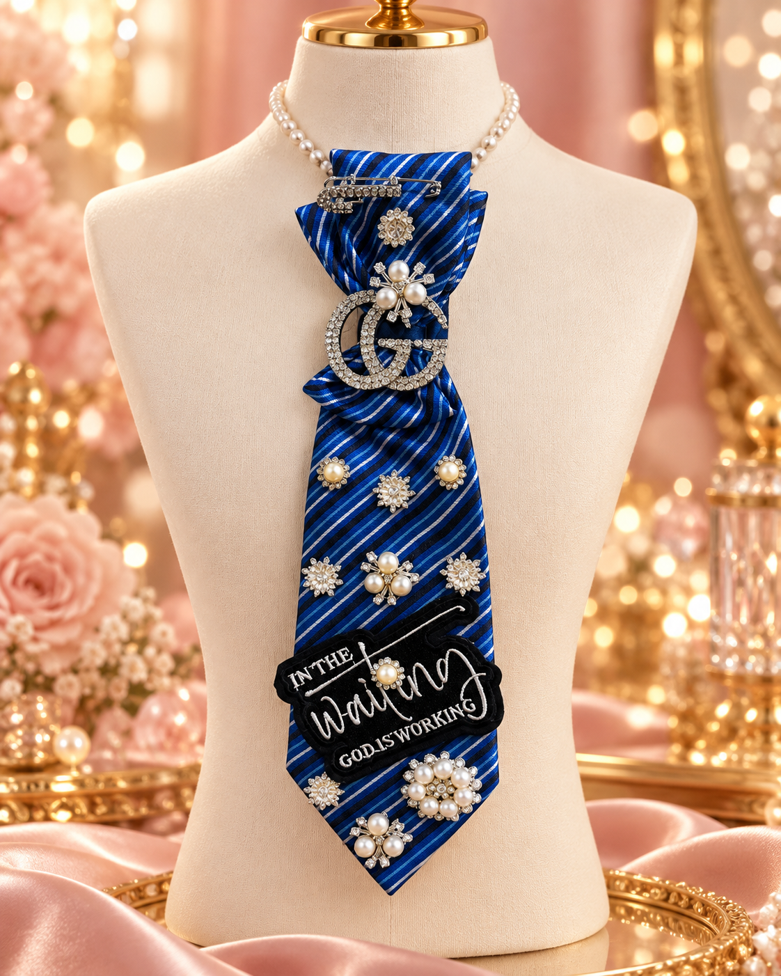 The Divine Timing Affair | Royal Blue Faith-Inspired Statement Tie