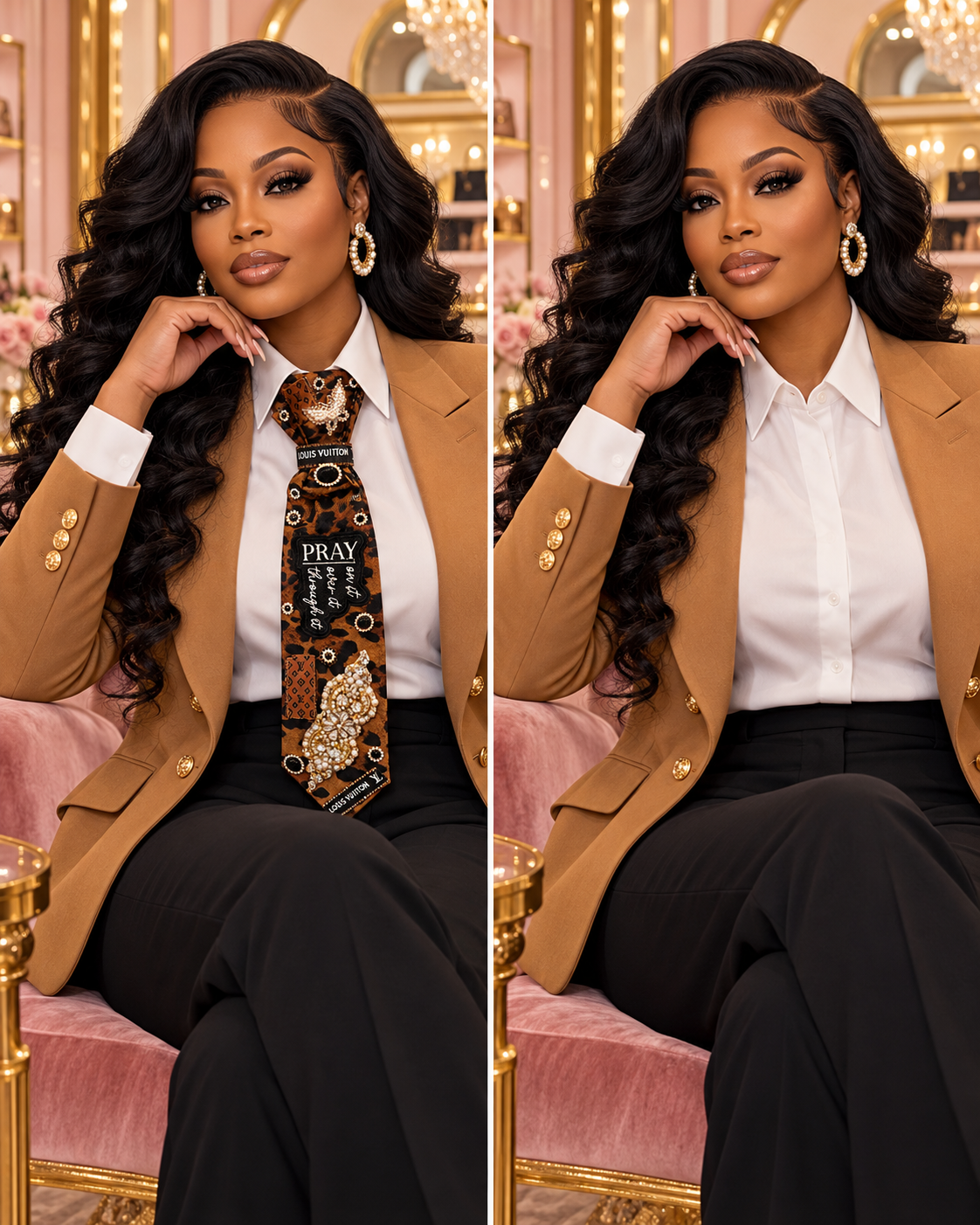 The Fiercely Faithful Affair | Leopard Print Faith-Inspired Statement Tie