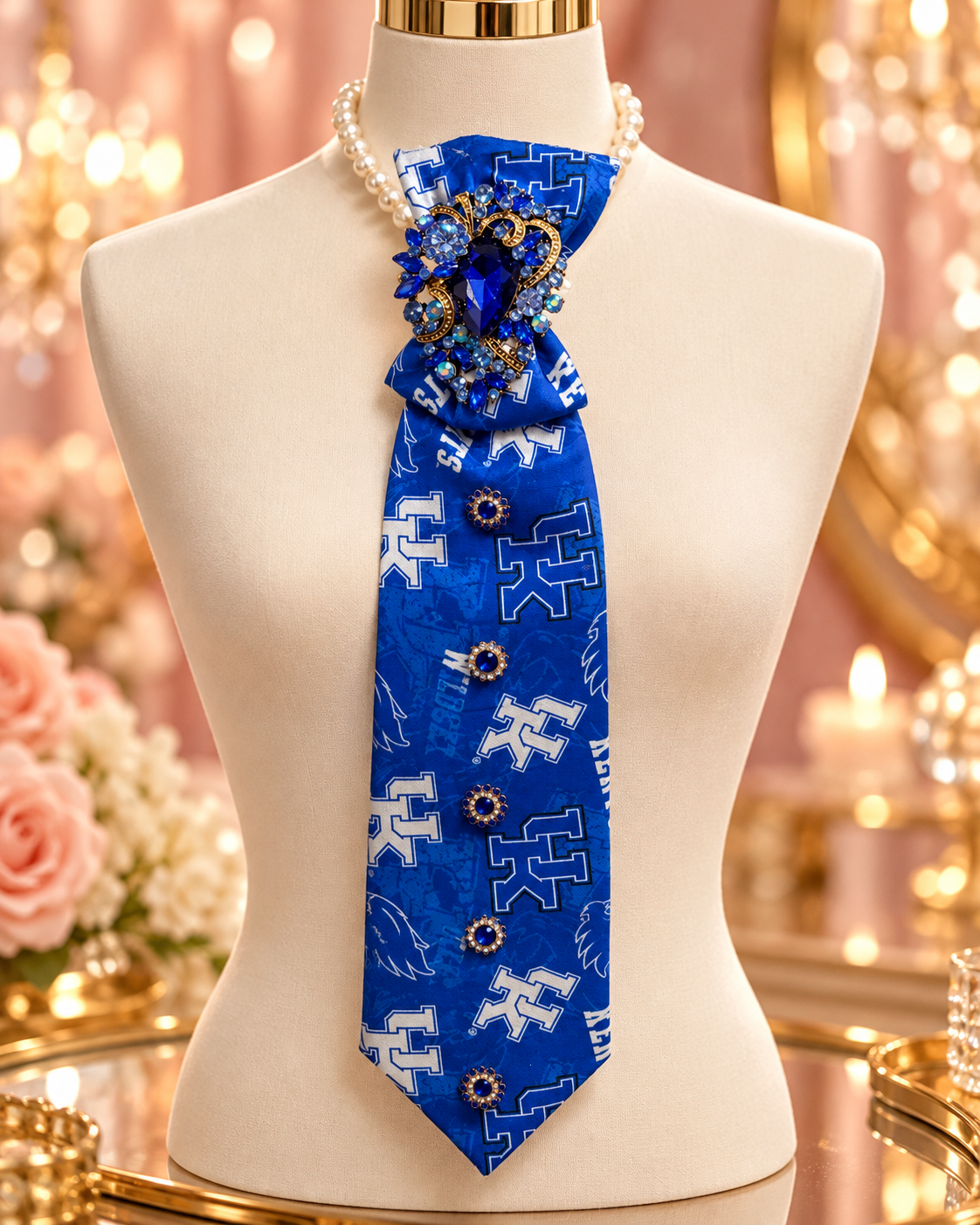 The Sapphire Wildcat Affair | Royal Blue Kentucky Statement Tie