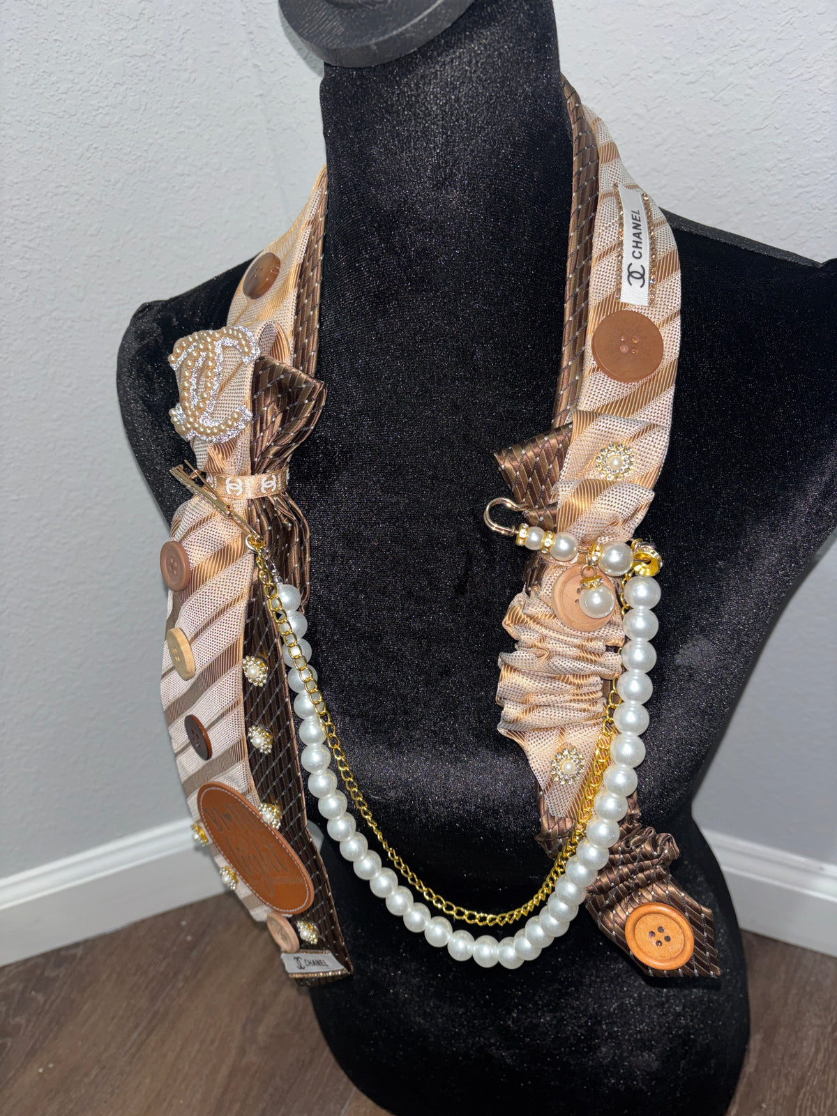 The Legacy Heiress | Luxury Embellished Statement Tie Necklace