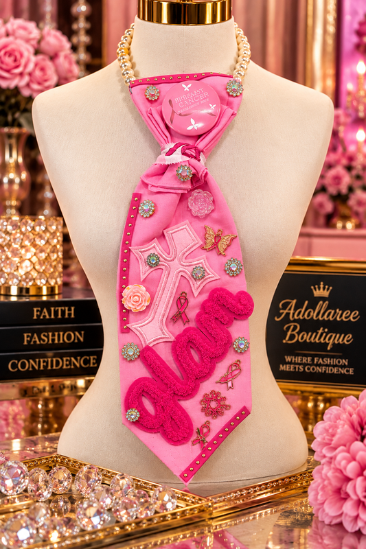 Believe in Love – Breast Cancer Awareness Signature Glam Tie

Faith. Love. Strength. Confidence.