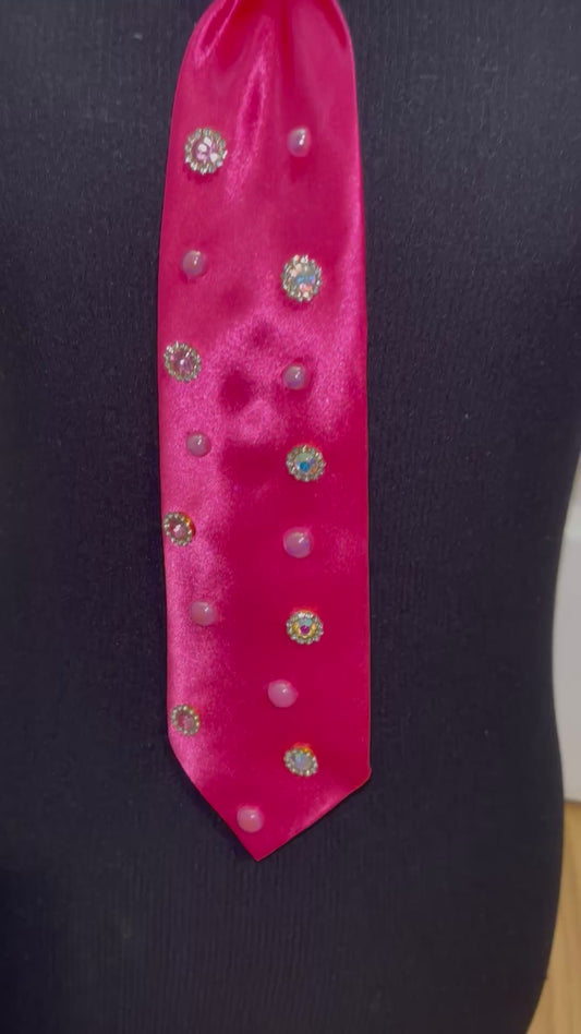 💕 Fuchsia Luxe Gem Necktie