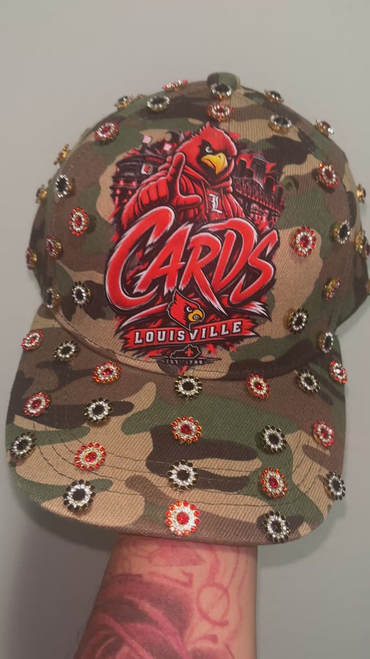 Camo Cardinal Drip Bling Cap