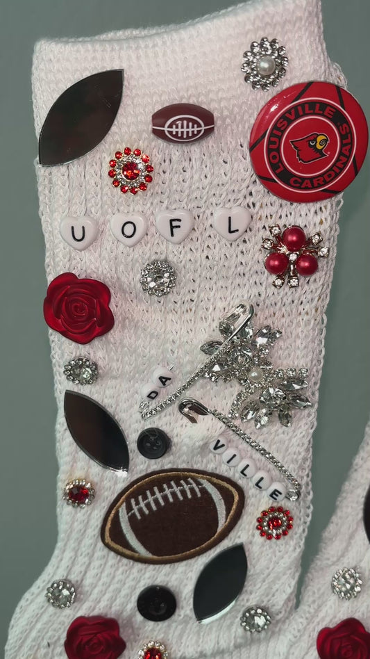 Cards & Couture — UofL Glam Junk Socks