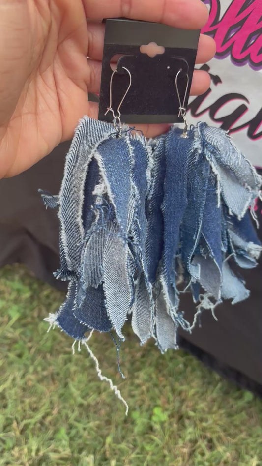 Denim Layers of Luxe Earrings